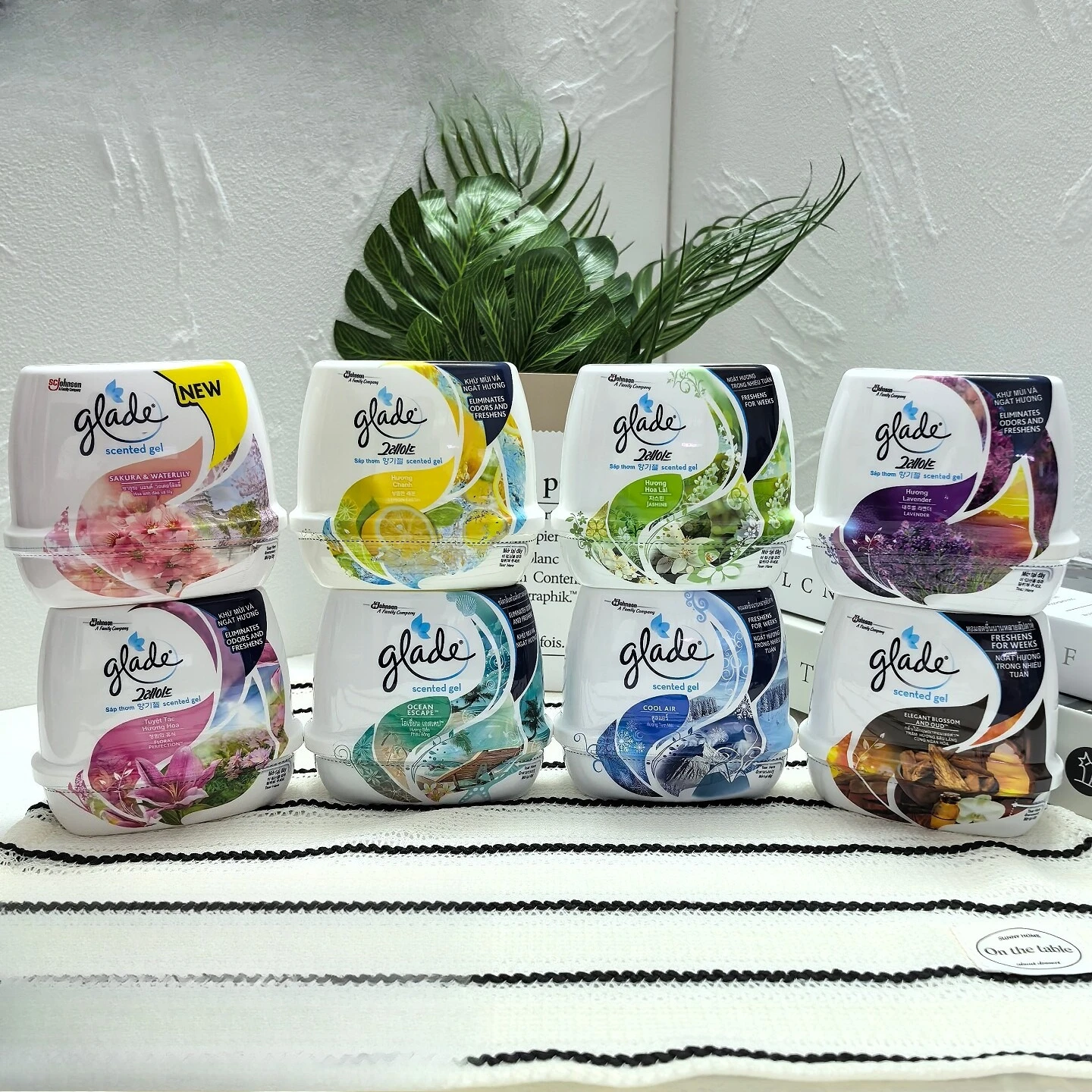 Thai Glade Solid Air Freshener 180g, Gel Scent Eliminates Odors in Bathrooms & Rooms, Long-Lasting Freshness