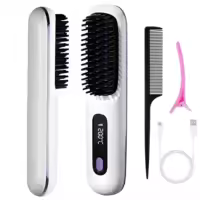 Cepillo alisador de pelo con cerámica y temperatura ajustable