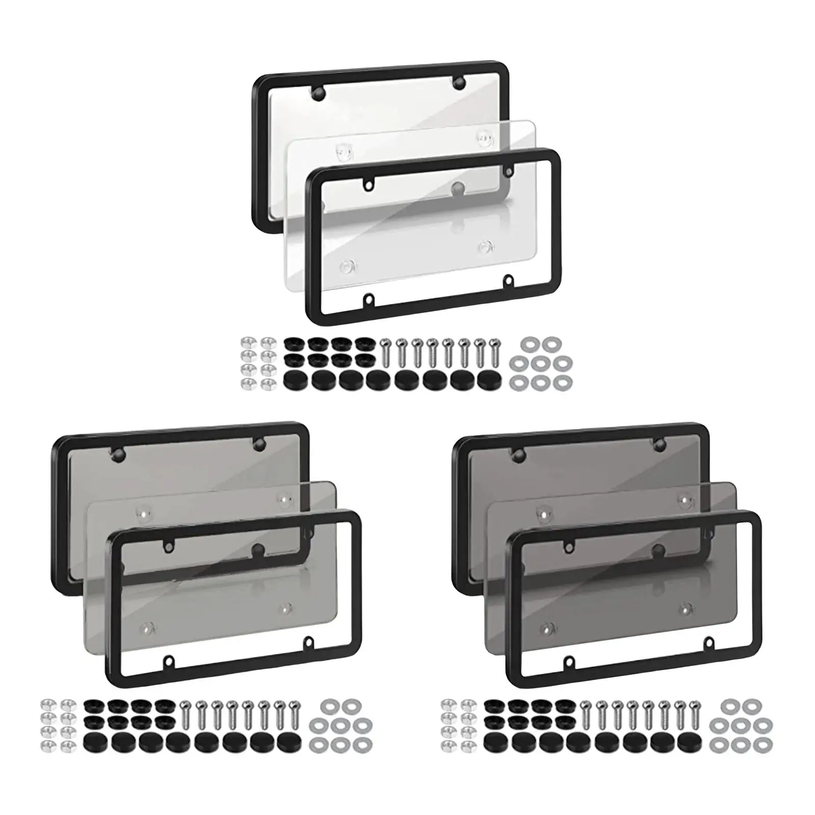 Quadro universal da placa de licença americana com parafusos placa de identificação quadro da placa do carro 6 Polegada x 12 polegada para veículos caminhão auto