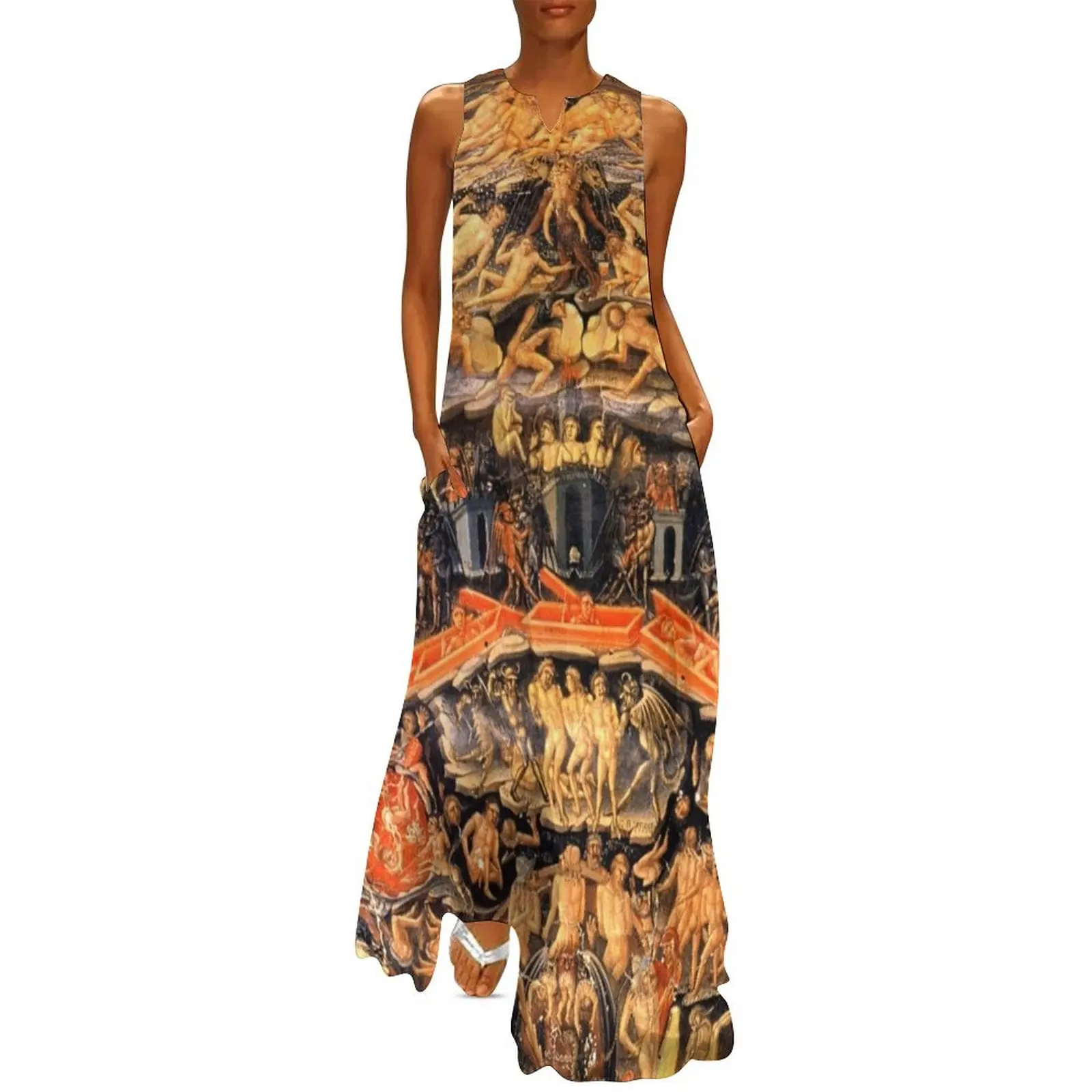 

HD Inferno, from the Divine Comedy, by Bartolomeo di Fruosino HIGH DEFINITION Long Dress Women"s skirt