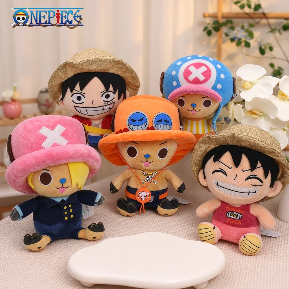 One Piece Original Plush Doll Straw Hat Pirates Luffy Sanji Sabo Tony Tony Chopper Anime Souvenirs Plushies Stuffed Toy Gifts