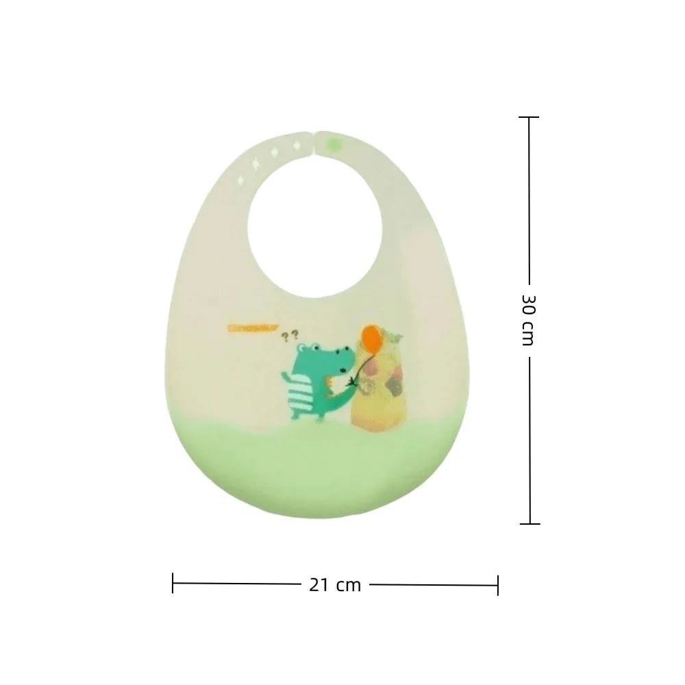 Babadores de bebê fofos à prova d'água, silicone macio, coisas para bebês, ajustável, leve, avental de comida para crianças, material de alimentação de bebê