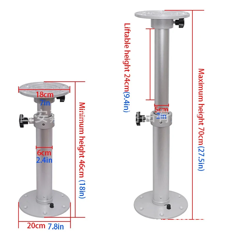 

Подъемные и легко снимаемые ножки стола для автофургонов. Телескопические ножки стола для яхт и судов. Подходит для всех видов подъема автофургонов.
