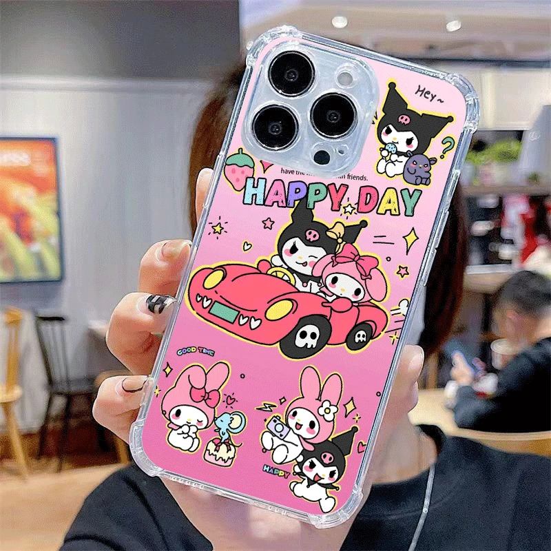 For IPhone 16 Pro Max 15 14 13 12 Mini 11 Pro X XR XS Max Cartoon Character Pattern Phone Casing image 4