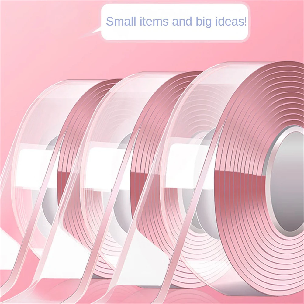 1-3 Meters Blowing Bubble Nano Tape Transparent Double Sided Adhesive Tapes Reusable Waterproof Kids Decompression DIY Craft Toy