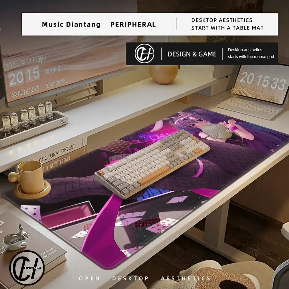 Hot 3mm Rabbit Hole Aesthetic Anti-slip Rubber Mouse Pad Anime Figure Hentai Bunny Girl Computer Desk Mat Cute Desk Accessories