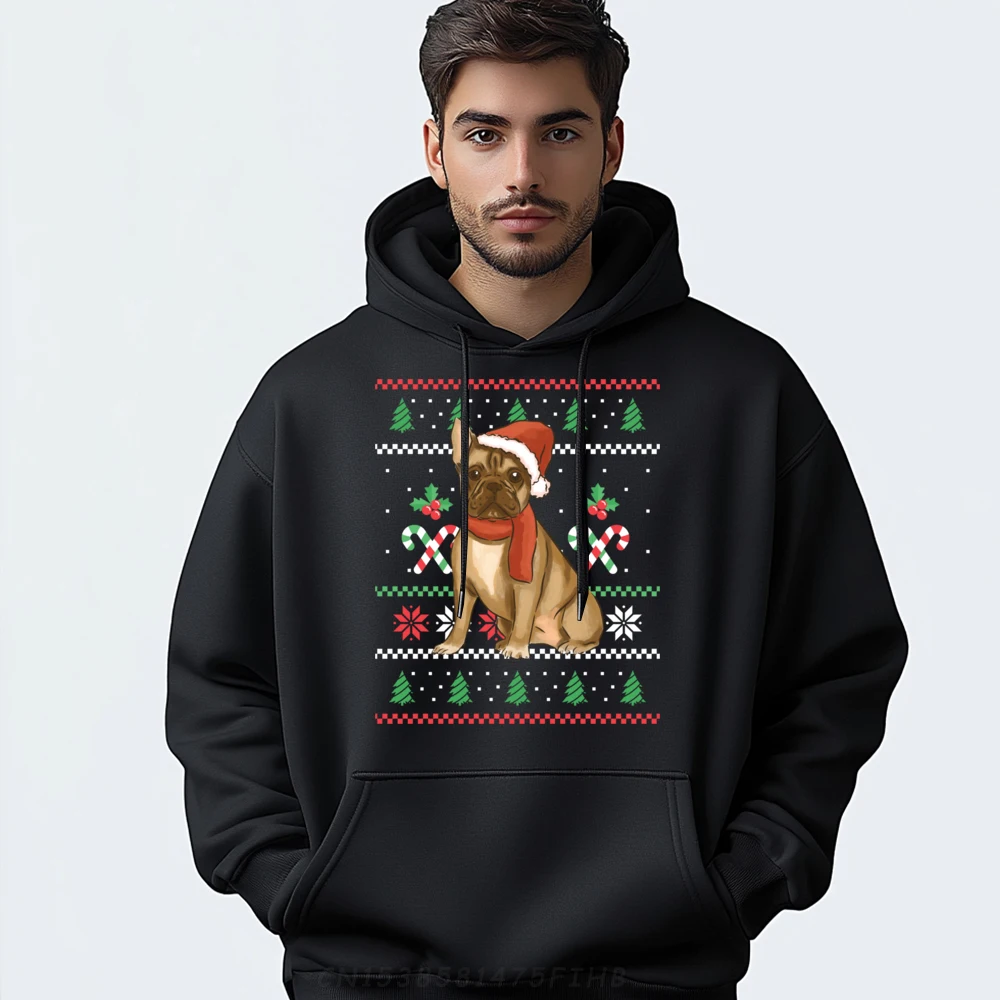 

Christmas French Bulldog Outfit Santa Christmas Plain Sweatshirts Wholesale Woman Hoodies Men Feminist