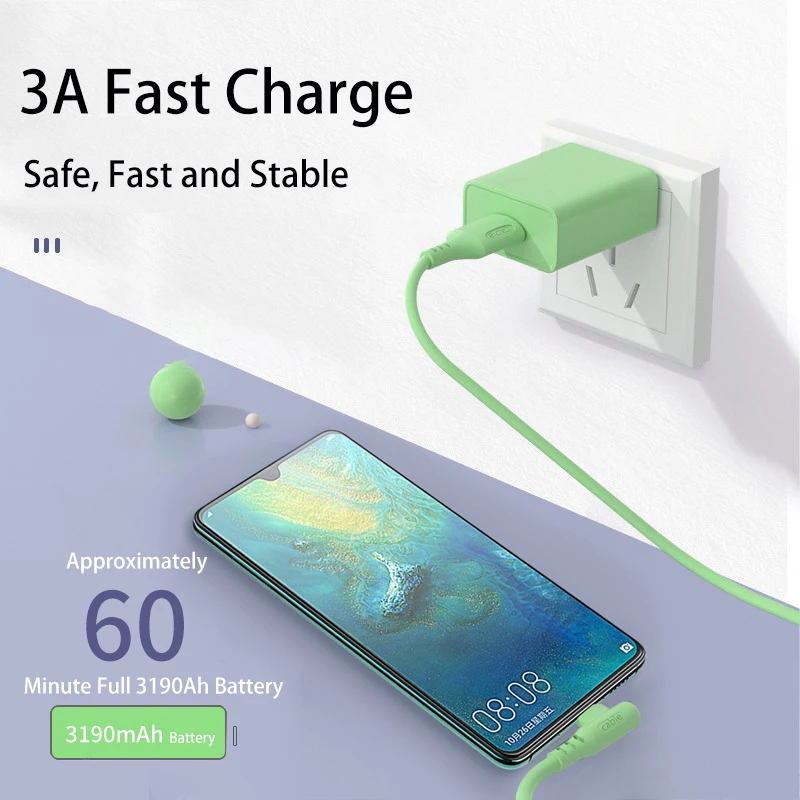 SAMIYOE 3A Fast Charging Micro USB Elbow Cable for Game for Samsung Xiaomi Huawei Honor OPPO VIVO Mobile Phone Charger USB Cable