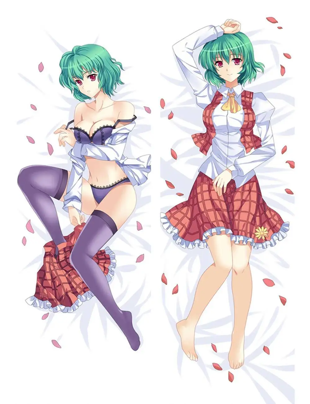 Touhou مشروع كازامي يوكا Dakimakura Waifu المخدة 2-الجانب طباعة أنيمي ديكور كيس وسادة هينغ غطاء وسادة للجسم الهدايا