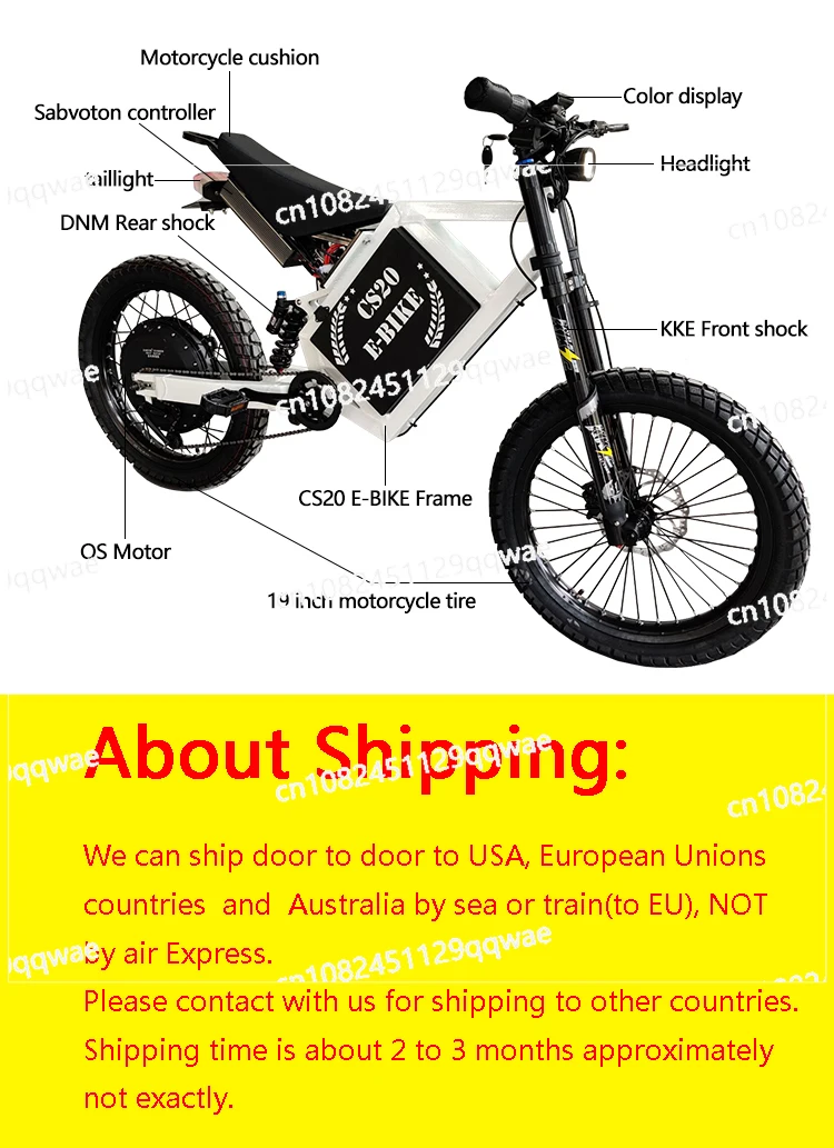 Ebike Motor 3000W 5000W 10000W High Speed Brushless Gear Hub Motor for Electric Bike Front Rear Wheel Drive Conversion Kit