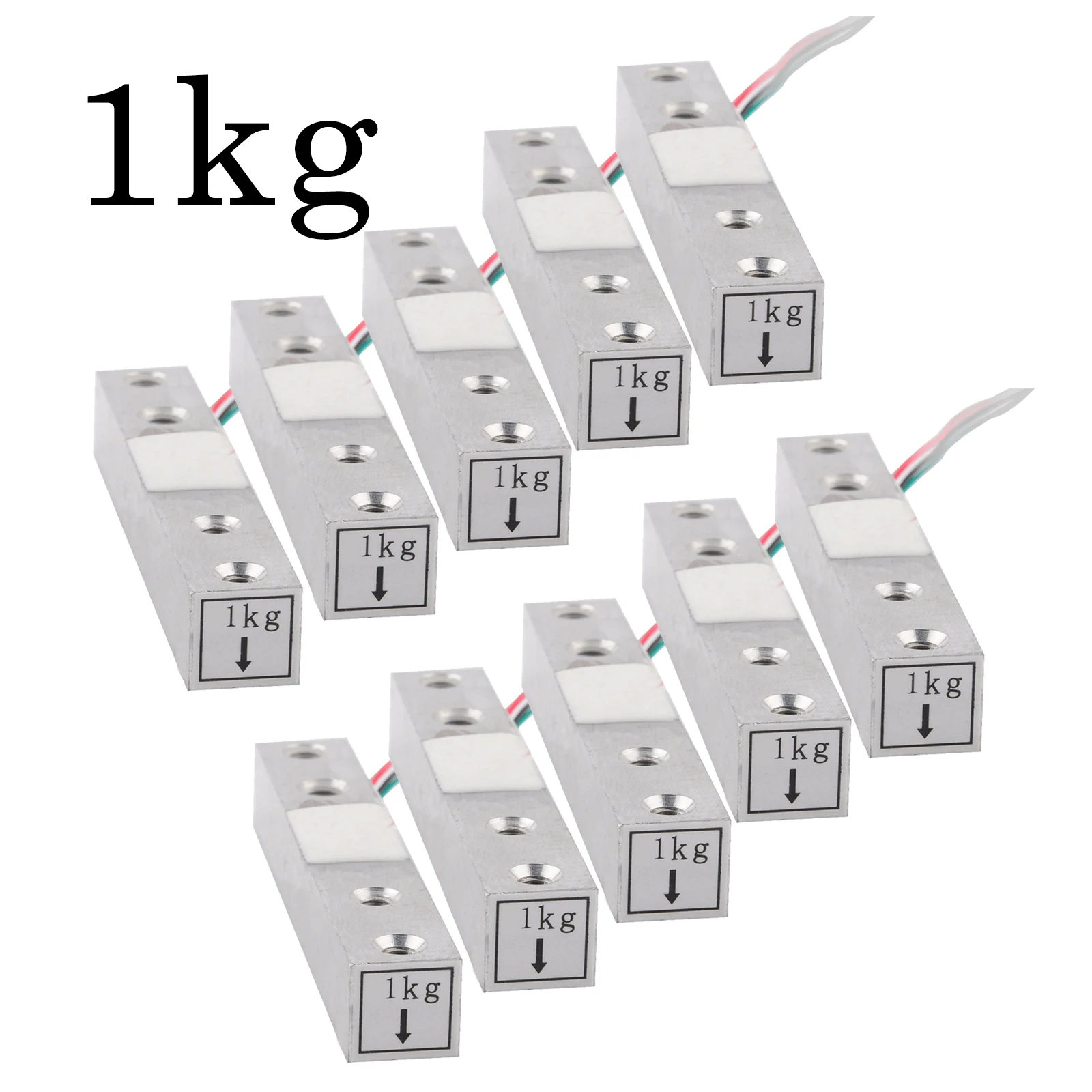 DIYmalls 5/10PCS 1kg 2kg 3kg 5kg 10kg 20kg Wägezelle Wägezelle Gewichtssensor Elektronische Waage Aluminiumlegierung Wiegesensor für HX711 AD 3