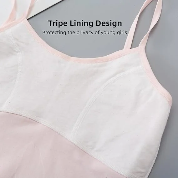 Kids Cotton Undershirts Training Bras Teen Girls Camisole Underwear Young Puberty Sports Vests Lingeries Tank Tops 8-16 Years - view 4