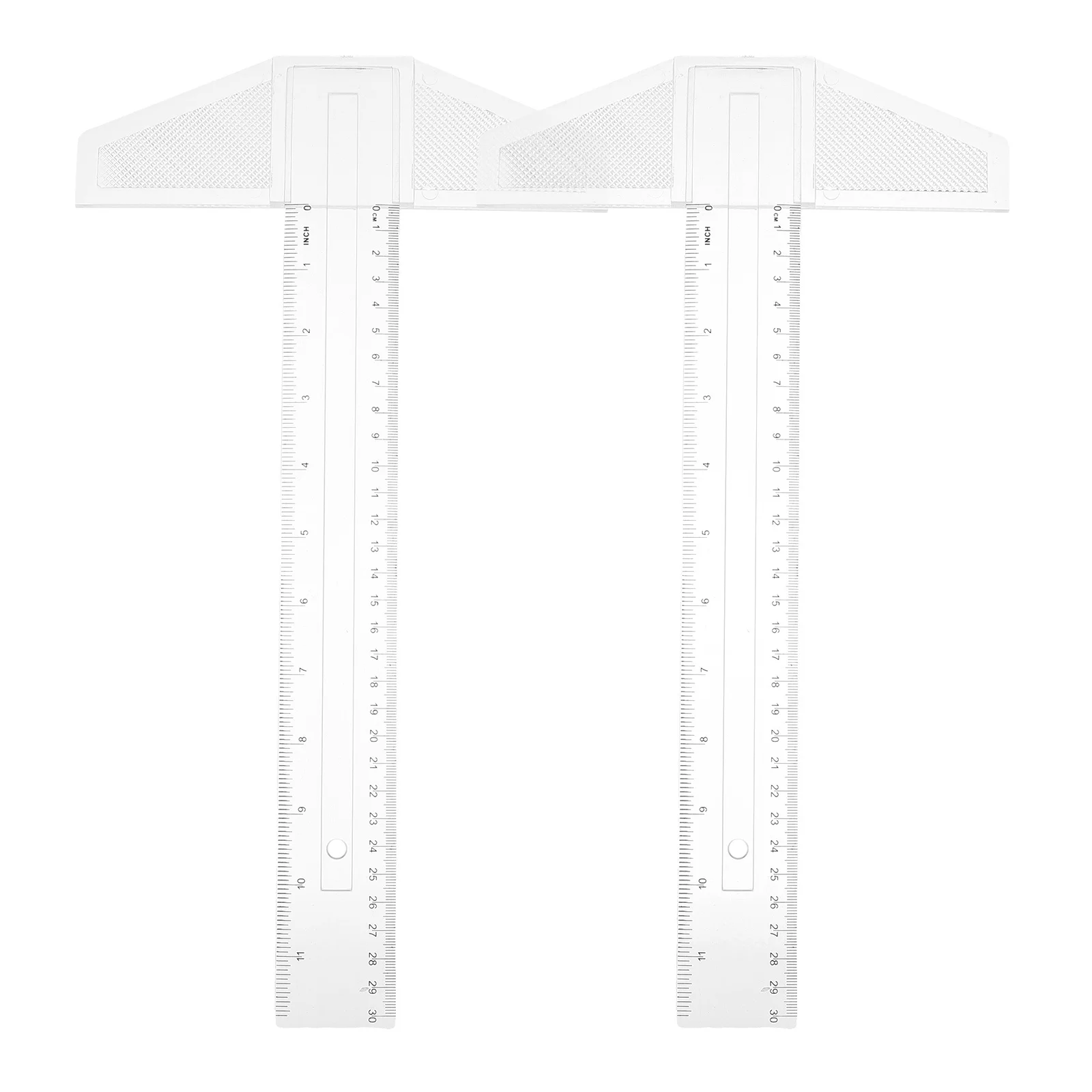 2 قطعة حاكم 30 سنتيمتر مقياس مزدوج أداة قياس شفافة لصياغة الرسم الهندسة المعمارية النجارة T