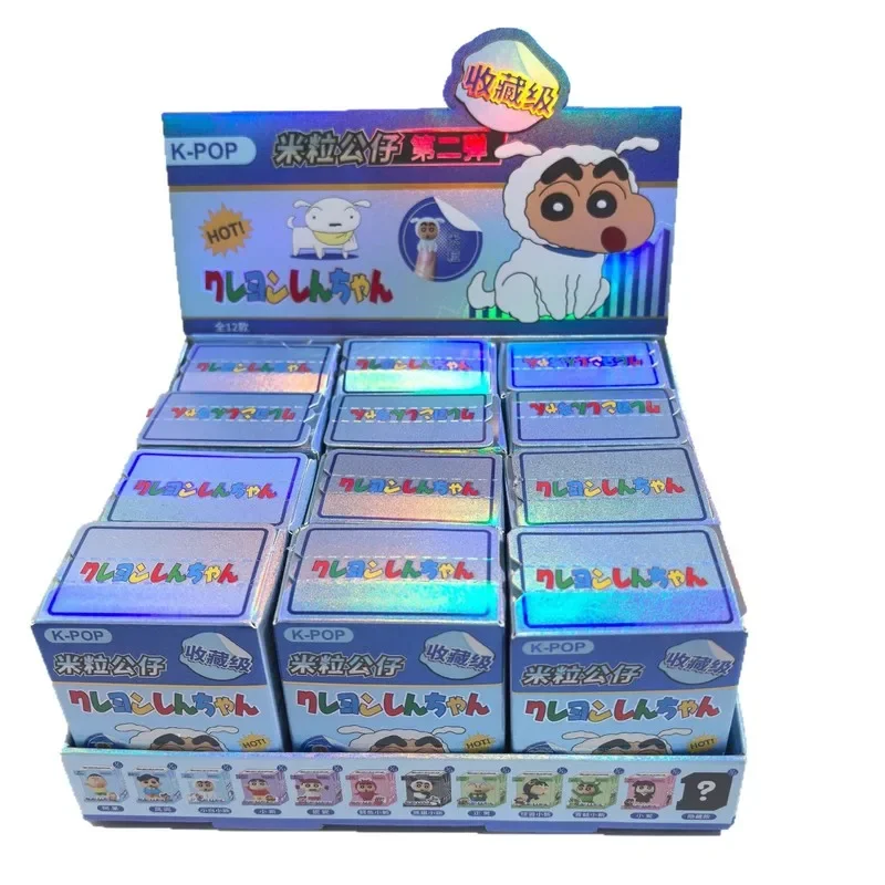 Novas Figuras de Anime Crayon Shin-Chan, Bonecos Modelo de Grão de Arroz, Brinquedos Criativos de Caixa Surpresa, Ornamento de Mesa, Presentes de Festival