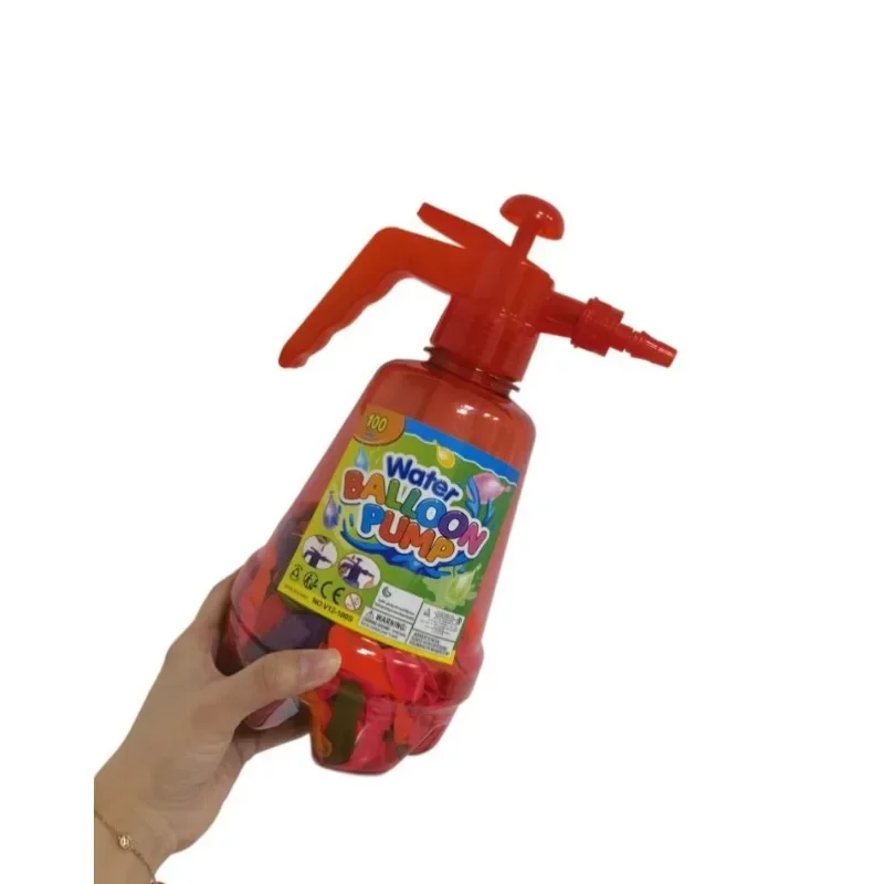 Water Filler Kit Water Fight Easy-to-Use Balloon Inflator Comes with 100 Water Balloons for Outdoor Fun Large Capacity