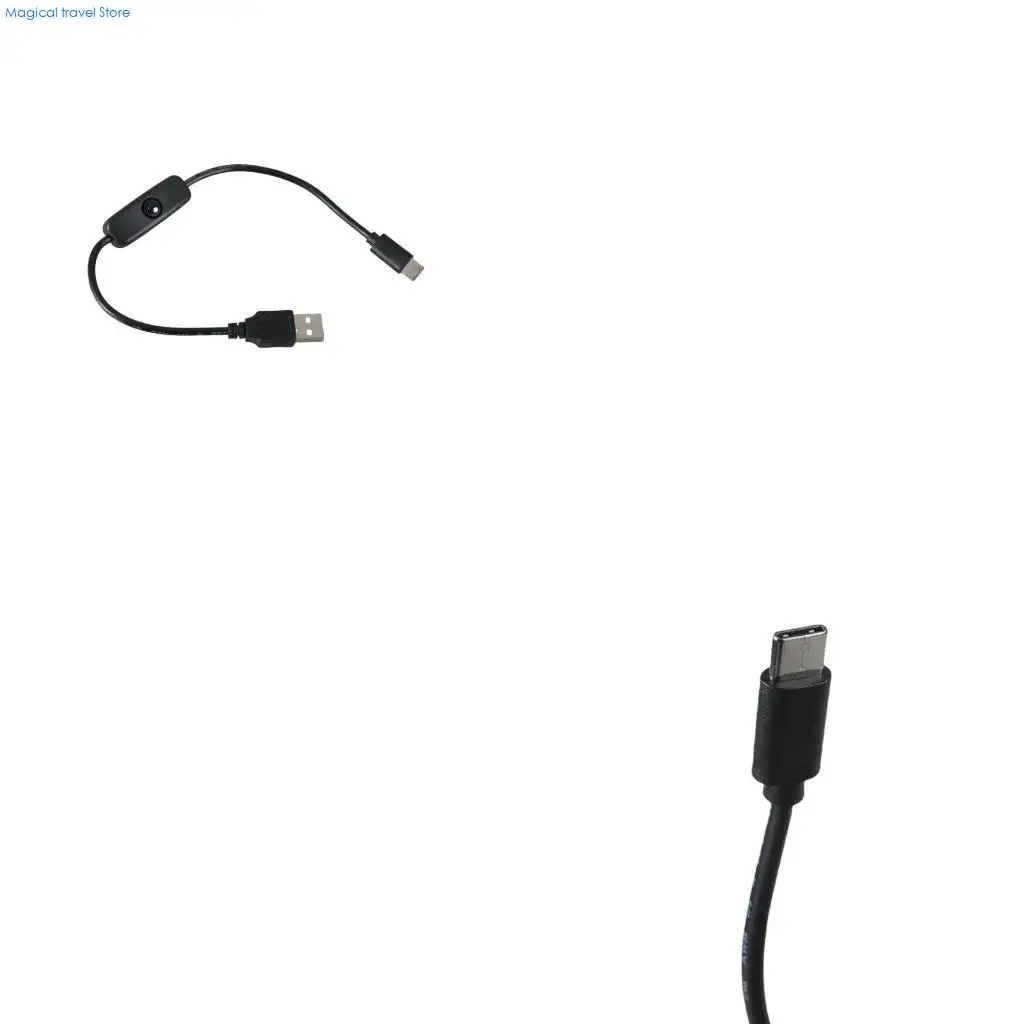 N2UB USB Type C Power Cable With OnOff Switches USB A To Type C Power Cable Easy Control 5V3A Power Supply Cord 30cm/11.81in