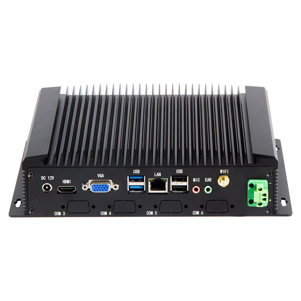New Industrial Mini PC Aluminum Case Customized DC 12V OEM SSD 4GB-8GB RAM 64GB-256GB SSD US/CN Plug Quad Core