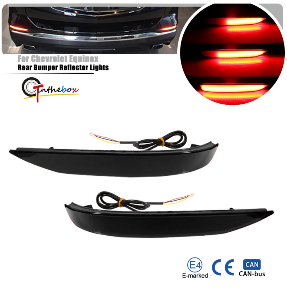 

Красный светодиодный отражатель заднего бампера, задние/стоп-сигналы, задние противотуманные фары с динамическими указателями поворота для Chevrolet Equinox 2018-2022