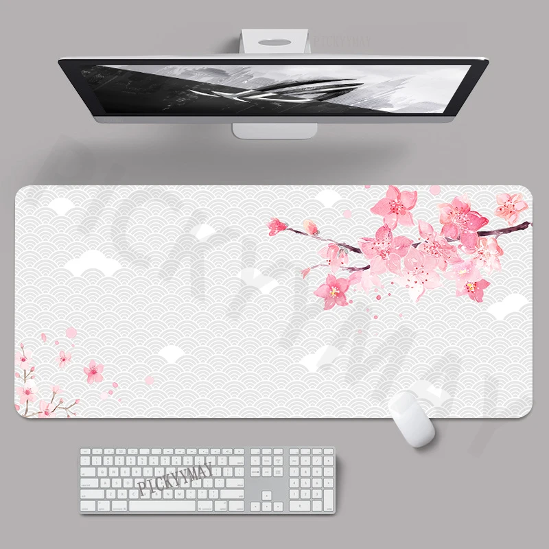 

Sakura Gaming Mousepads Mousepad Cherry Large Mouse Mat Big Desk Pads Non-Slip Rubber Mouse Pad Big Keyboard Mats