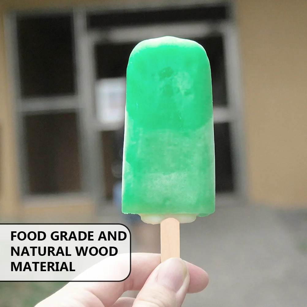 

500pcs Colored Sticks 150x18x1.6mm Food Wax Sticks For Kids Grade Wood DIY Materials Kids Projects Popsicle Bulk Pack
