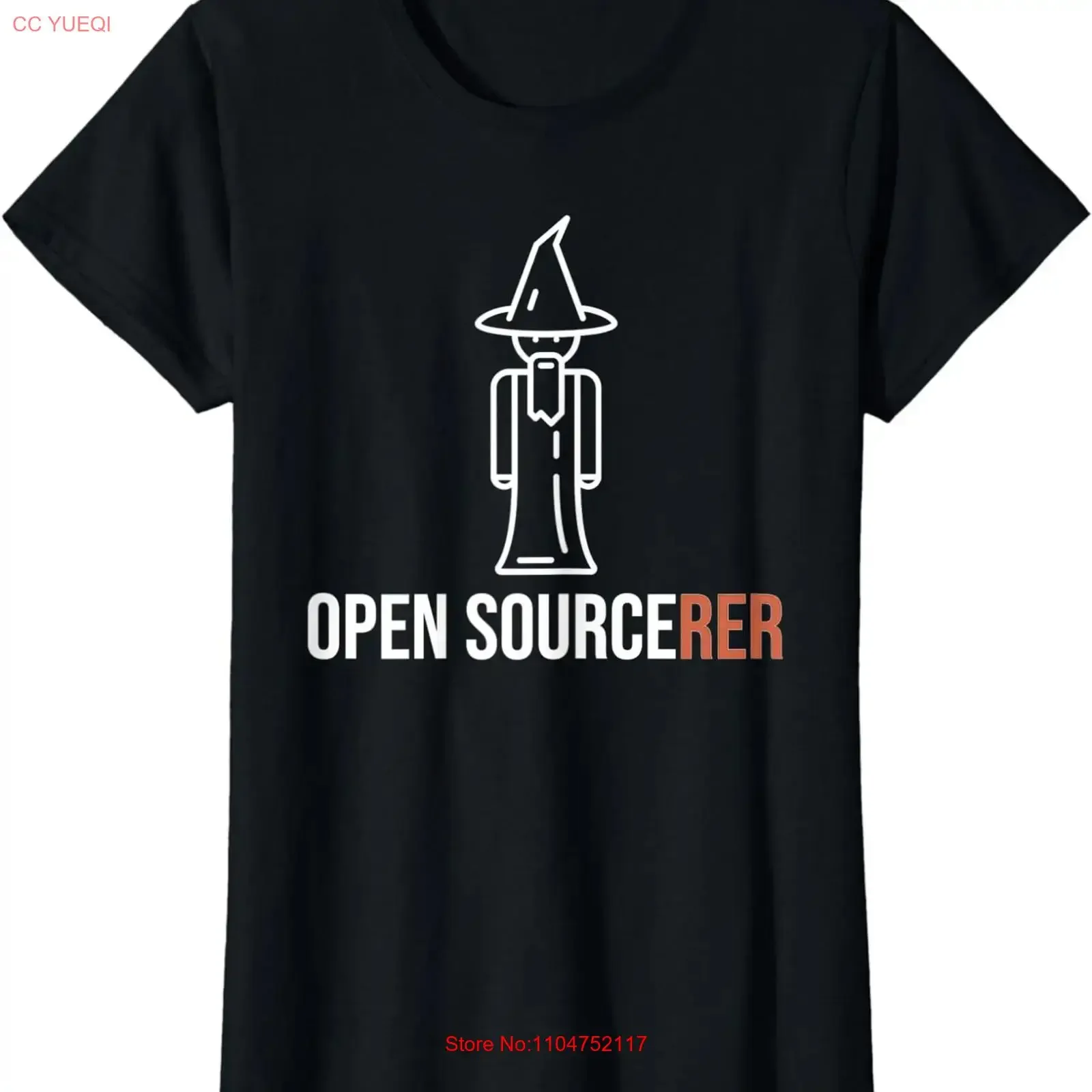 Funny Open Source Sourcerer Great Programmer Ladies' Crewneck T Shirt long or short sleeves vintage Washed Casual Comfortable