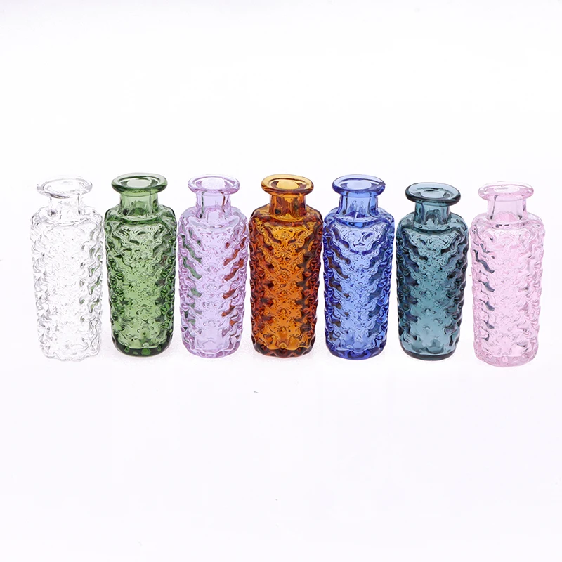 1:12 Dollhouse Miniature Luxury Glass Vases Hydroponic Transparent Flower Bottle Model Dollhouse Decor Accessories Kids Play Toy