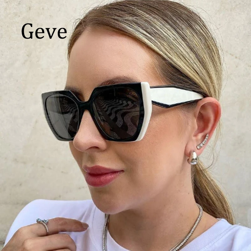 Luxury Brand Women's Sunglasses Fashion Cat Eye Polygon Elegant Sun Glasses Ladies Vintage Eyewear UV400