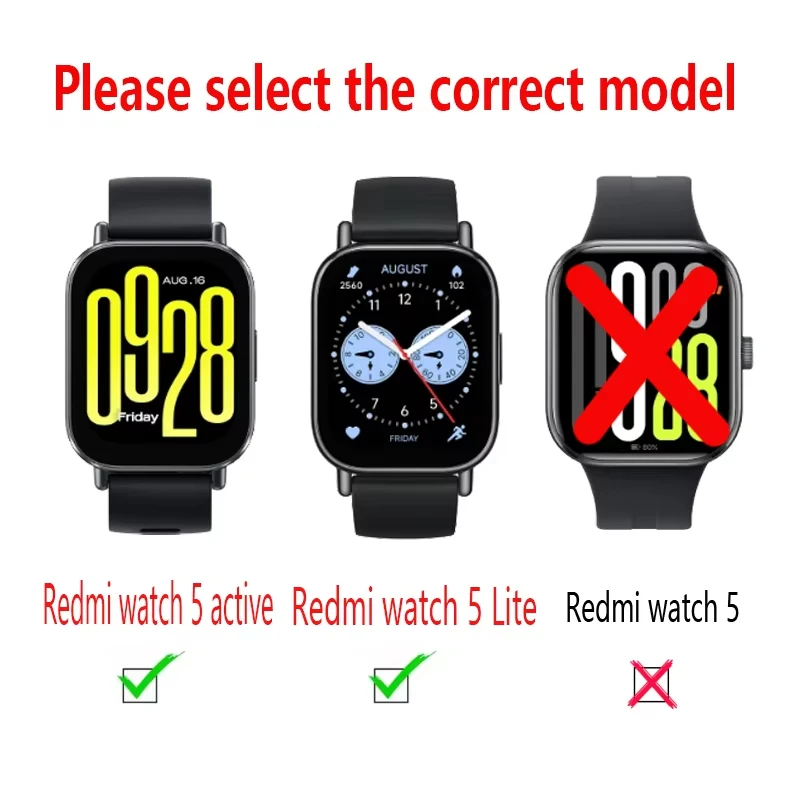 Silicone Strap+Case for Xiaomi Redmi Watch 5 Active band smartwatch Accessories Sport Bracelet For Redmi watch5 Active/Lite band