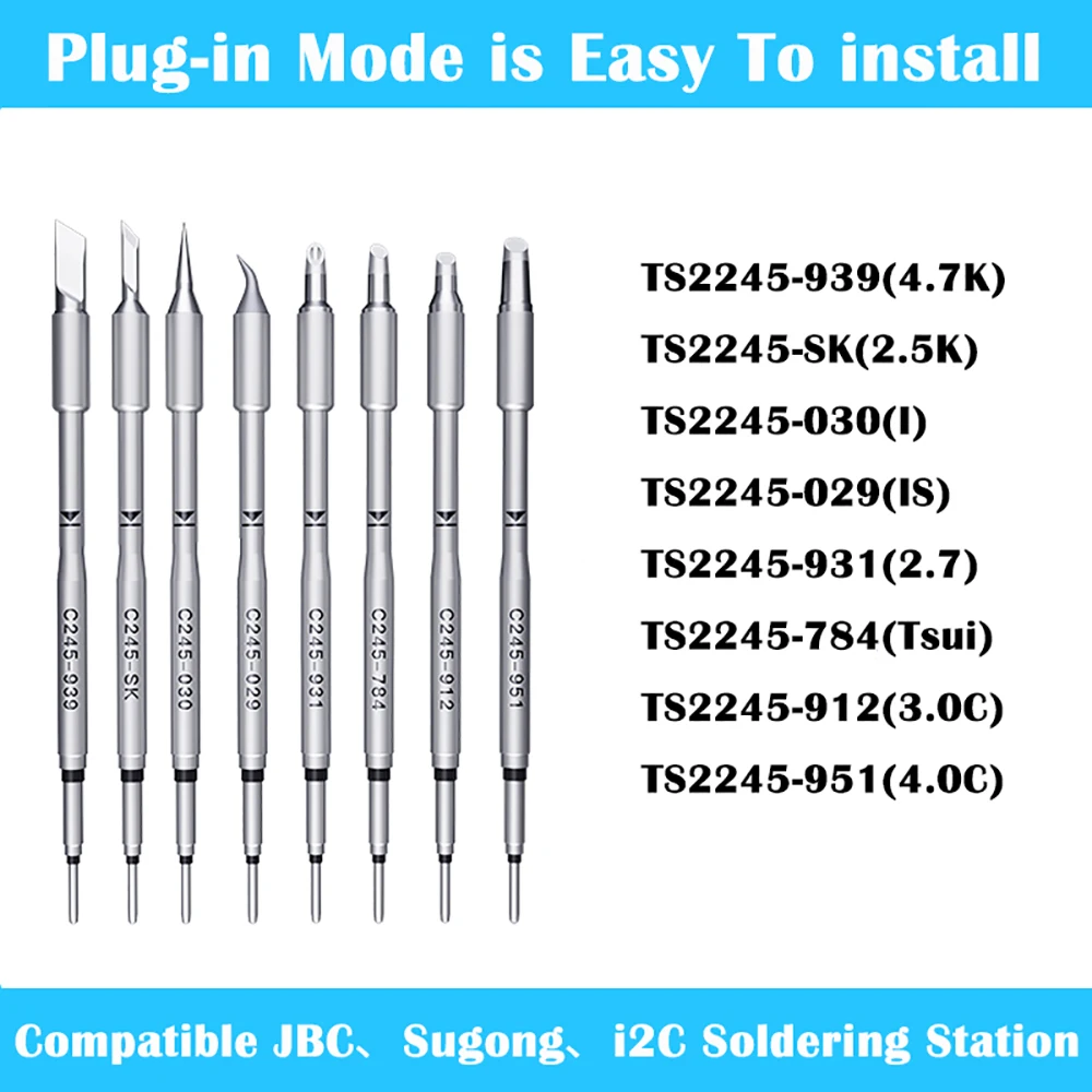 I2C Aixun Soldering Tips C115 C210 C245 Cartridges For JCID Aixun JBC I2C Jabe XSoldering T3A T3B Soldering Station Welding Tips