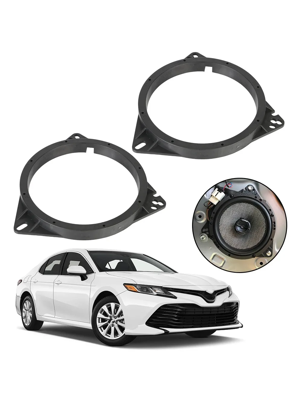 Adaptateur universel pour haut-parleur de voiture 6,5 pouces, support d'entretoise, coussinet, accessoires automobiles pour NISSAN TOYOTA BYD