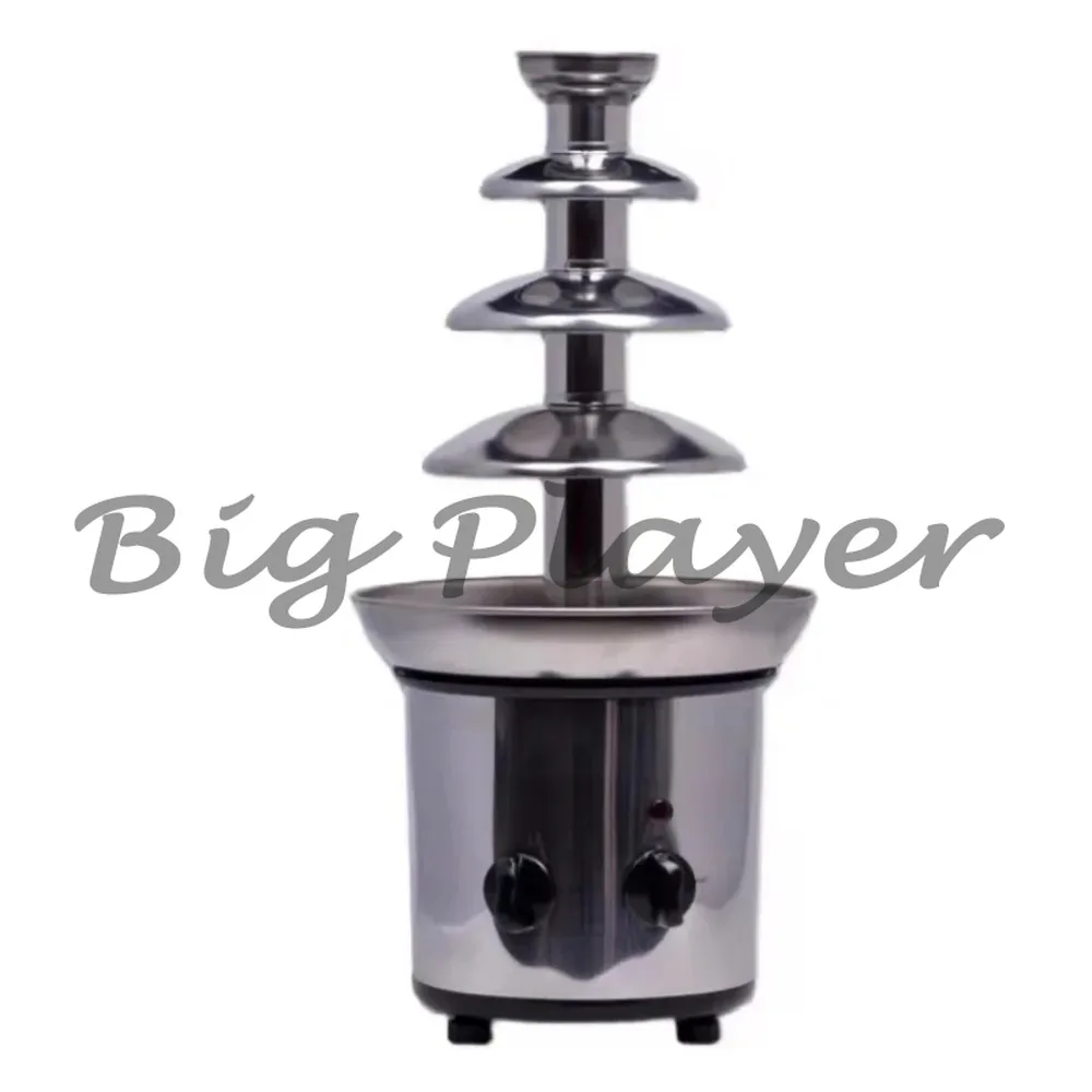 110V Four Layer Chocolate Fountain Machine - Small DIY Chocolate Waterfall Melting Machine for Baking and Hotel Use
