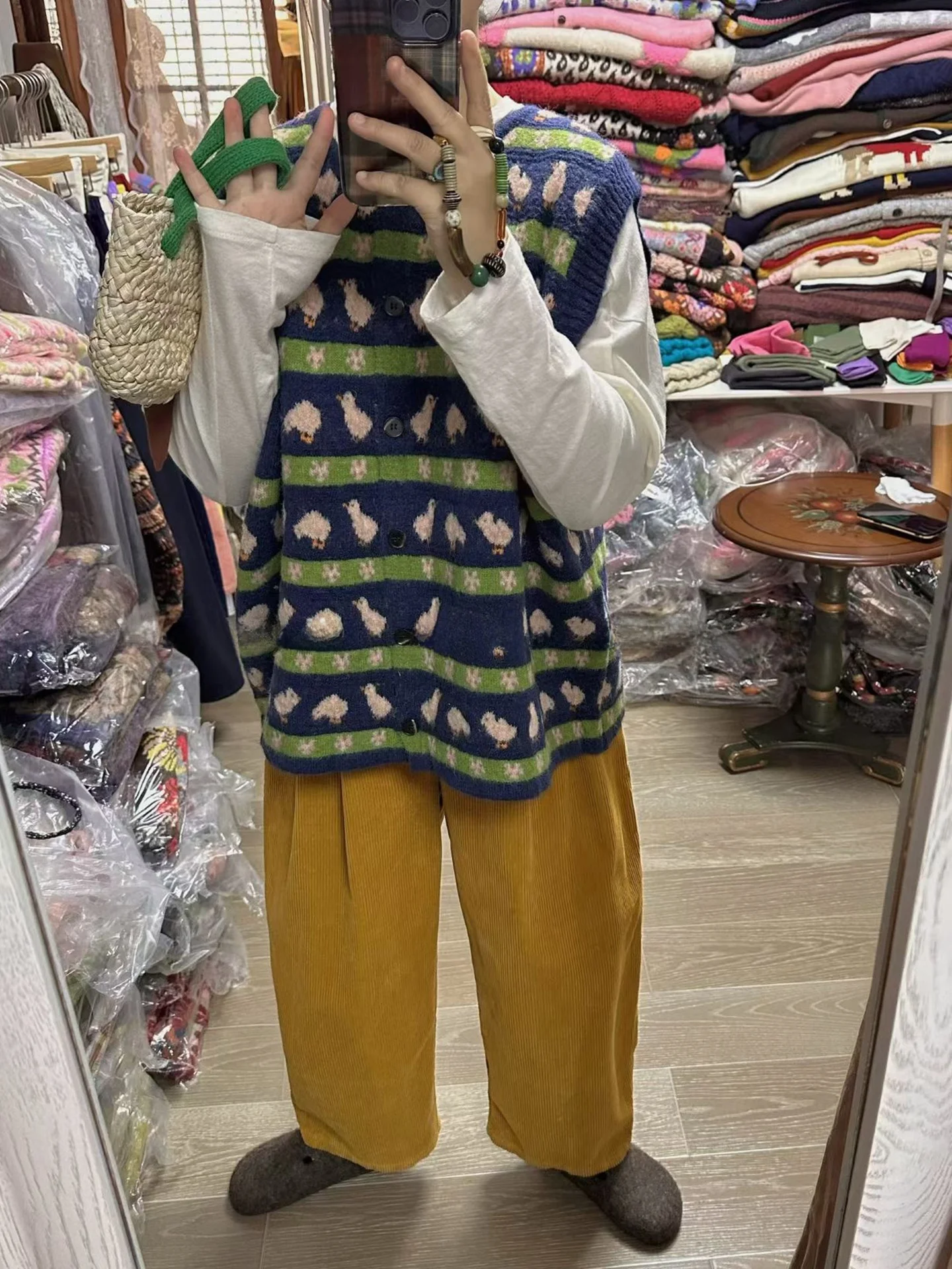 

Вязаный жилет свободного кроя синего цвета, осенне-зимний, универсальный, больших размеров, для женщин, повседневная одежда