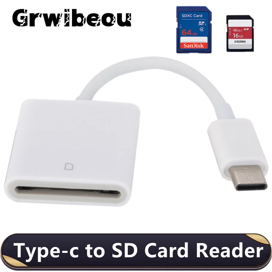 Grwibeou Otg Usb Type C Kaartlezer Naar Sd Usb C Kaartlezer Voor Samsung Huawei Xiaomi Macbook Pro/air Laptop Telefoon Kaartlezer