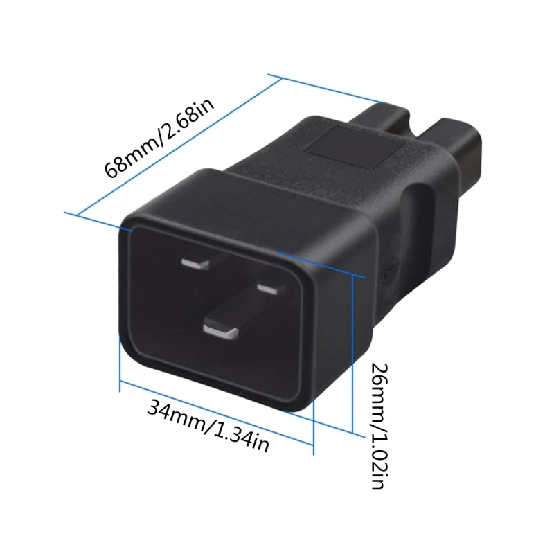 Convertitore adattatore alimentazione 16A IEC320 C20 a C15, connettore alimentazione elettrica in PVC resistente per data