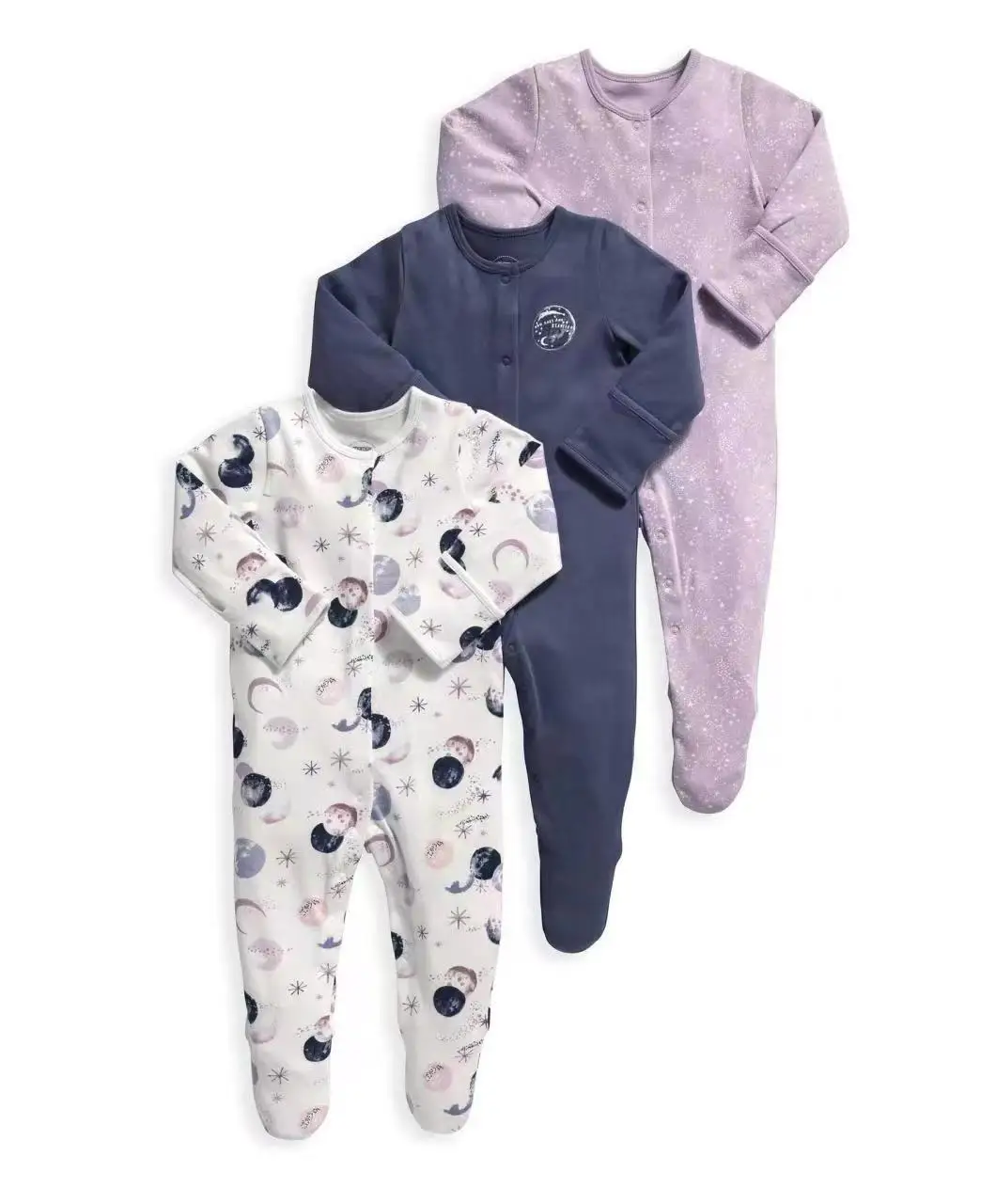 Combinaison de printemps et d\'automne pour bébé, pyjamas à manches longues, aux pieds arrondis, vêtements pour nouveau-né