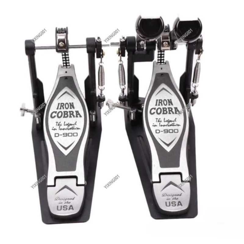 

Двойной ножной молоток для ударного барабана — толстая цепь с большой педалью, детали головки шагового молотка из цинкового сплава