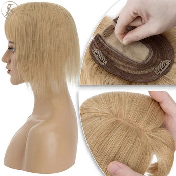 TESS-Pinces à Cheveux 100% Naturels Blonds pour Femme, Extension Capillaire, 10x12cm