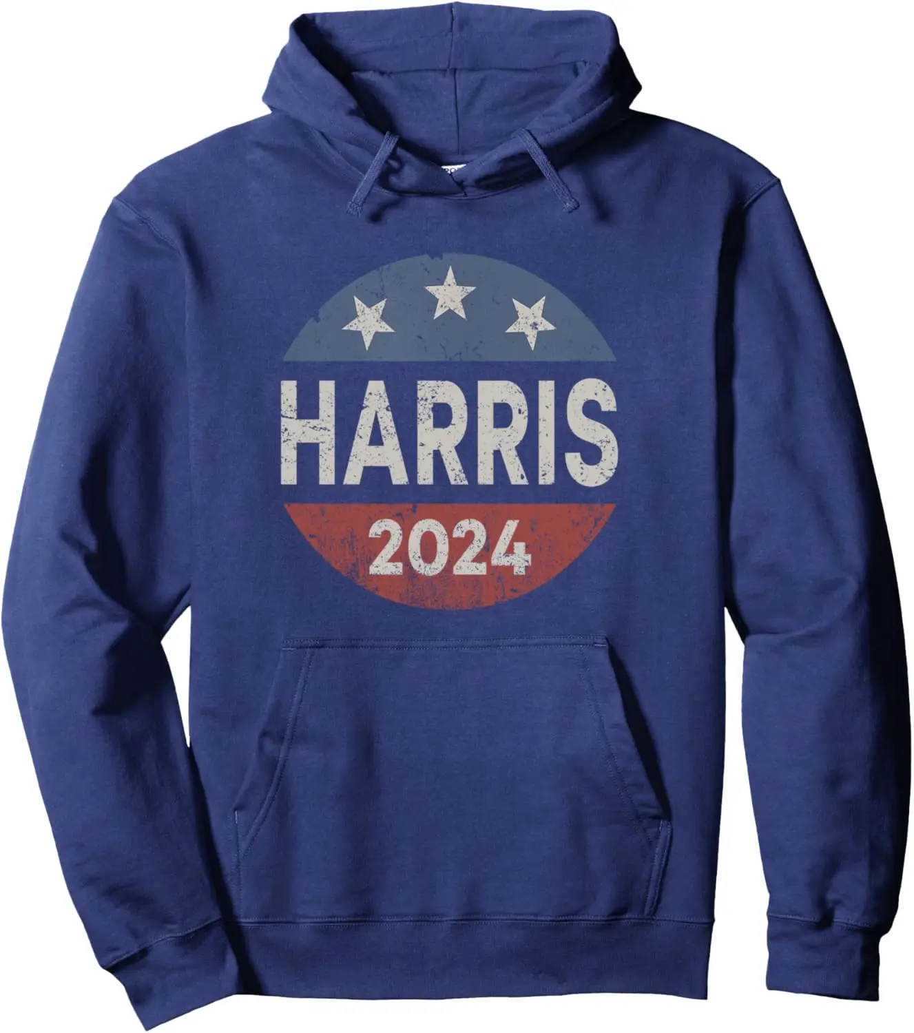 Retro Button Kamala Harris 2024 for President Campaign Pullover Hoodie Customizable Sweatshirt Women Mens Hoodies