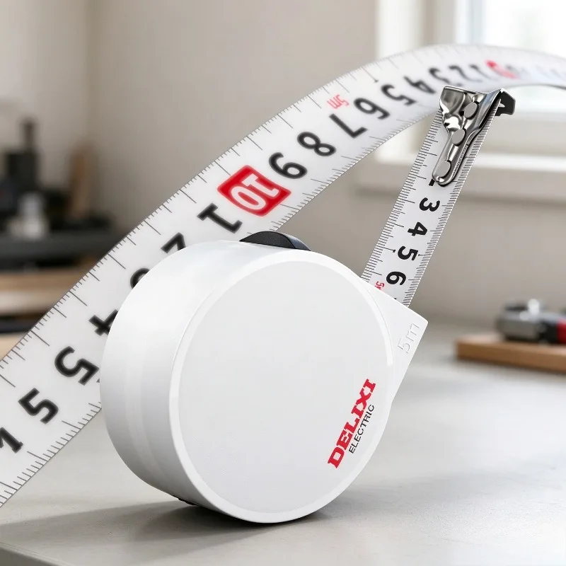 DELIXI Tape Measure 5-meter Thickened Hardened 3-meter Steel Tape Measure Home Waterproof Wear-resistant Anti Drop Tape Measure