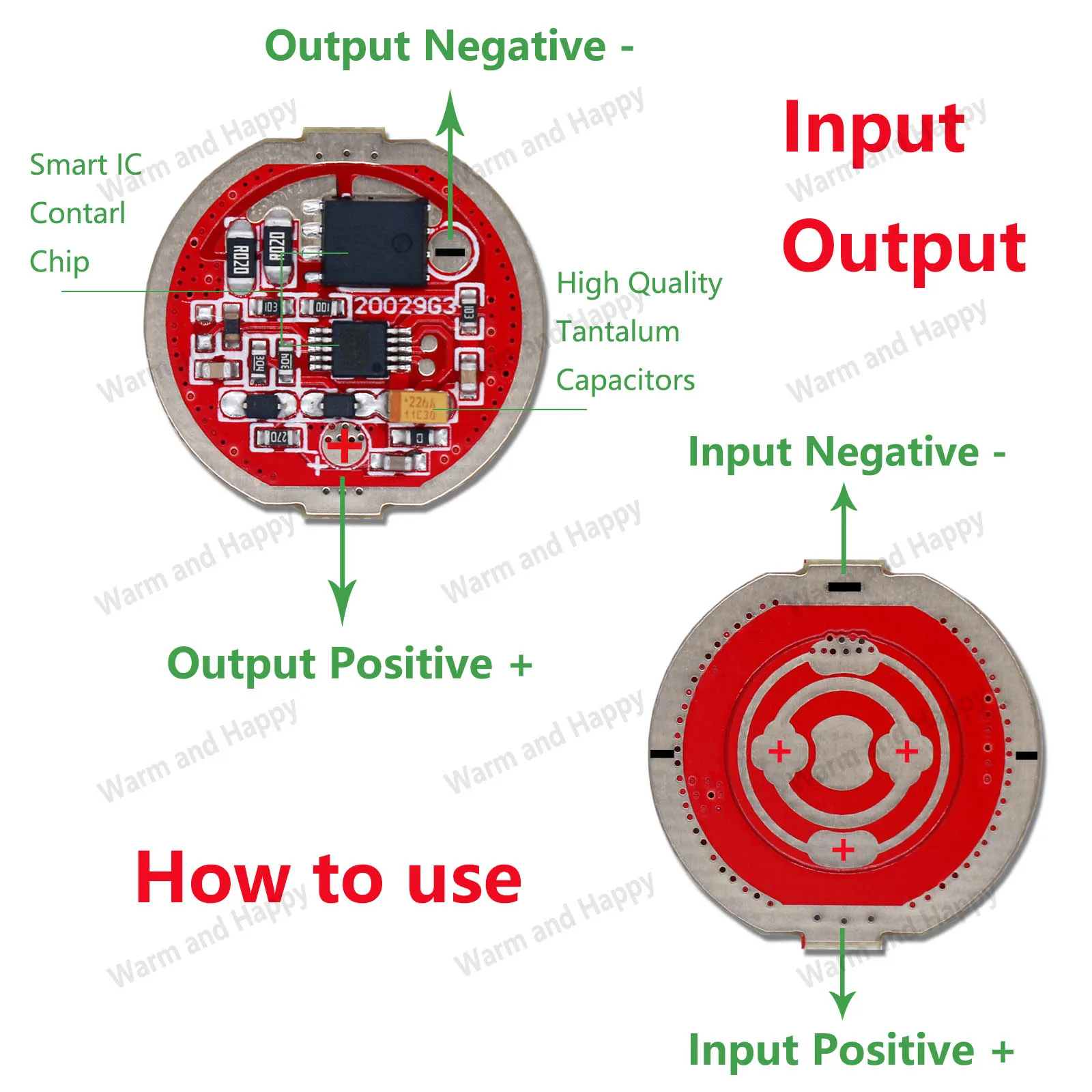 LED Constant Current Driver 18W DC3.7-4.2V 5 Dimming Modes 20mm 22mm Suitable for DIY Headlight Flashlight Lighting Accessories