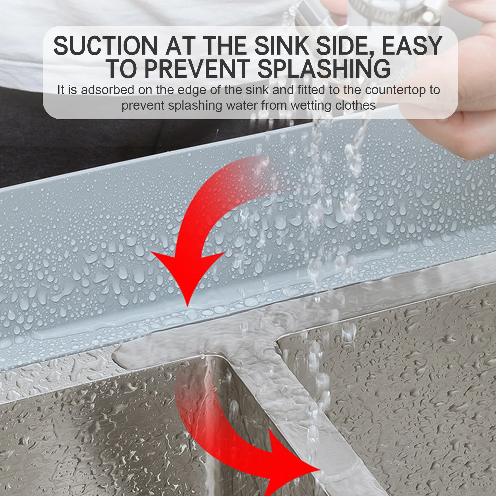 حاجز مياه حوض المطبخ ، تركيب سهل ، لوح جزيرة ، تجهيزات حمام