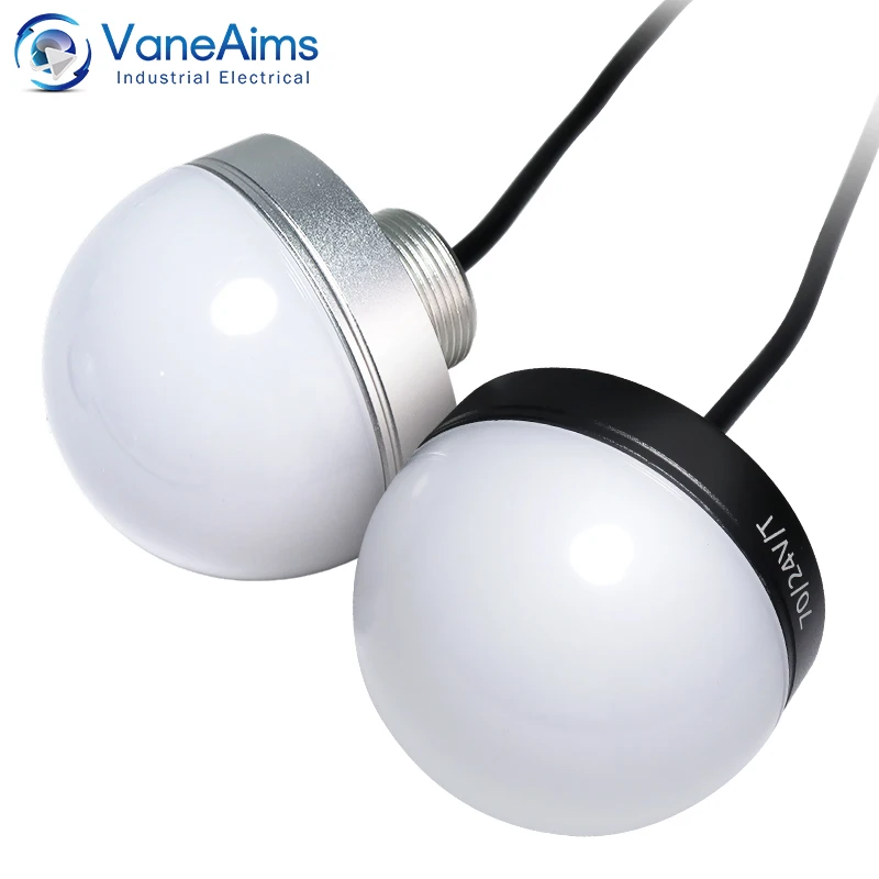 70mm Semi-Circular Signal Light Waterproof 12V 24V Tri-Color LED Industrial Flashing Warning Light LED Signal for Machine Tool