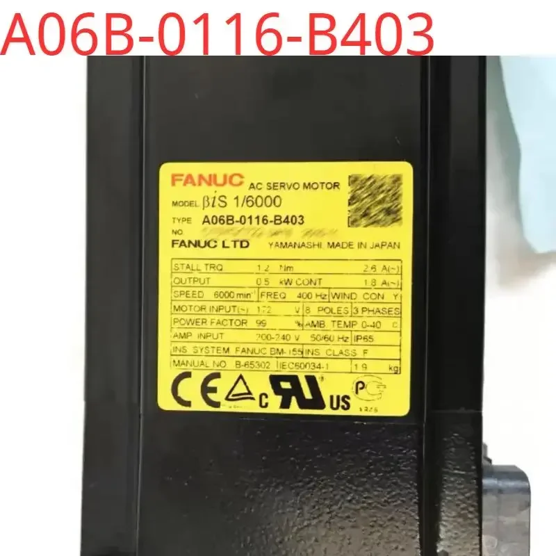 A06B-0116-B403 FANUC robot servo motor small motor detection OK