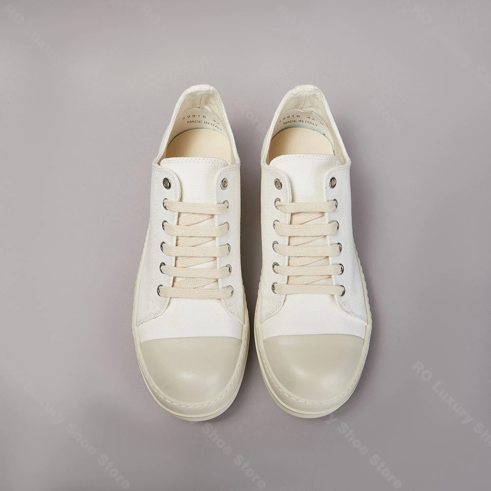 Brand Low Top Women Sneaker Luxury Canvas Men Shoe White Lace Up Flats Street Punk Casual Platform Shoe Fashion Daily Trainer - view 3