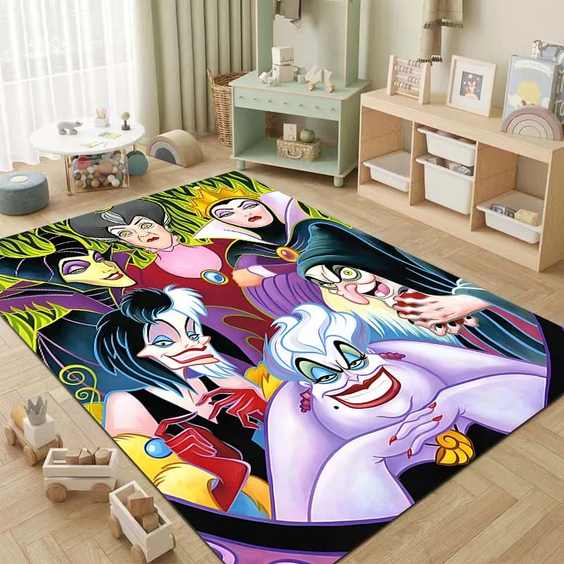 Disney Villains Evil Printing Carpet for Living Room Bedroom Kid's Room Home Decor  Area Rug Non-slip Mat Washroom Floor Mat