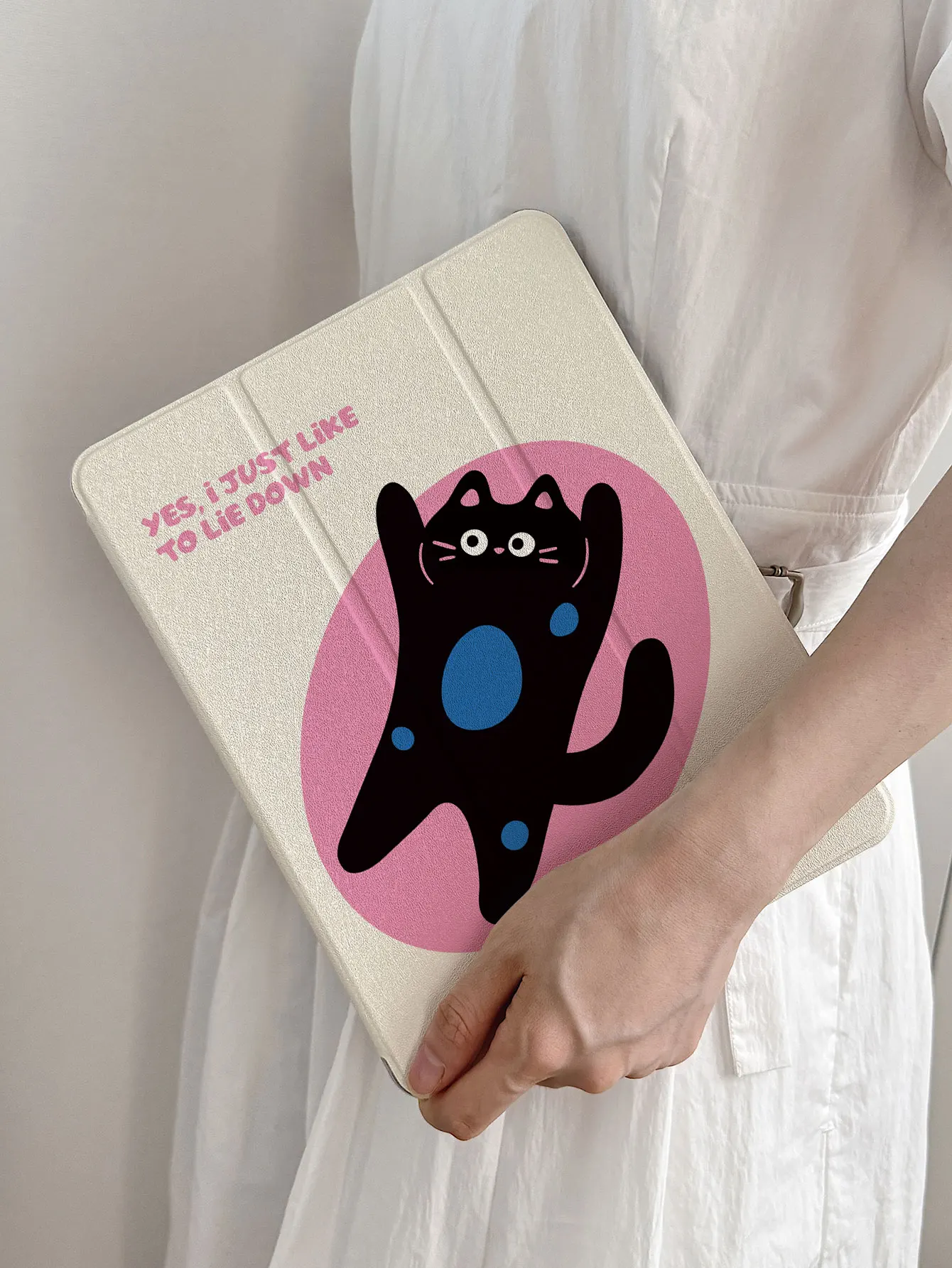 Cute Cartoon Kitten Tablet Case, Suitable for iPad Case Ipad7/8/9 Tablet Cover 2022 Apple Air5/4/3 Ninth Generation 10.2 70% off Pro11 Full Cover 2024 Mini 7 New Model Air6/Ipad Tenth Generation Protective Case/Air 11