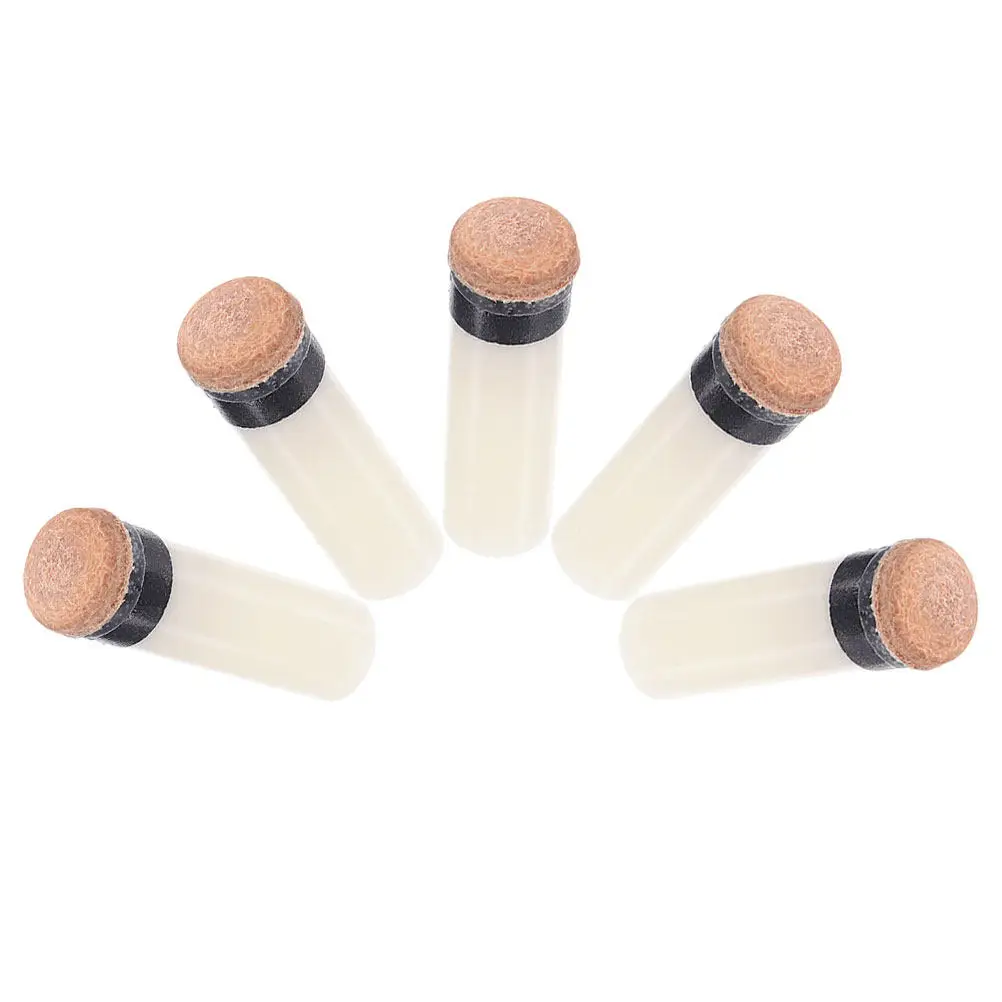 

5Pcs Billiard Cue Parts Easy Install Screw on Pool Cue Tips Replacement Set for Professional Play Billiard Tip