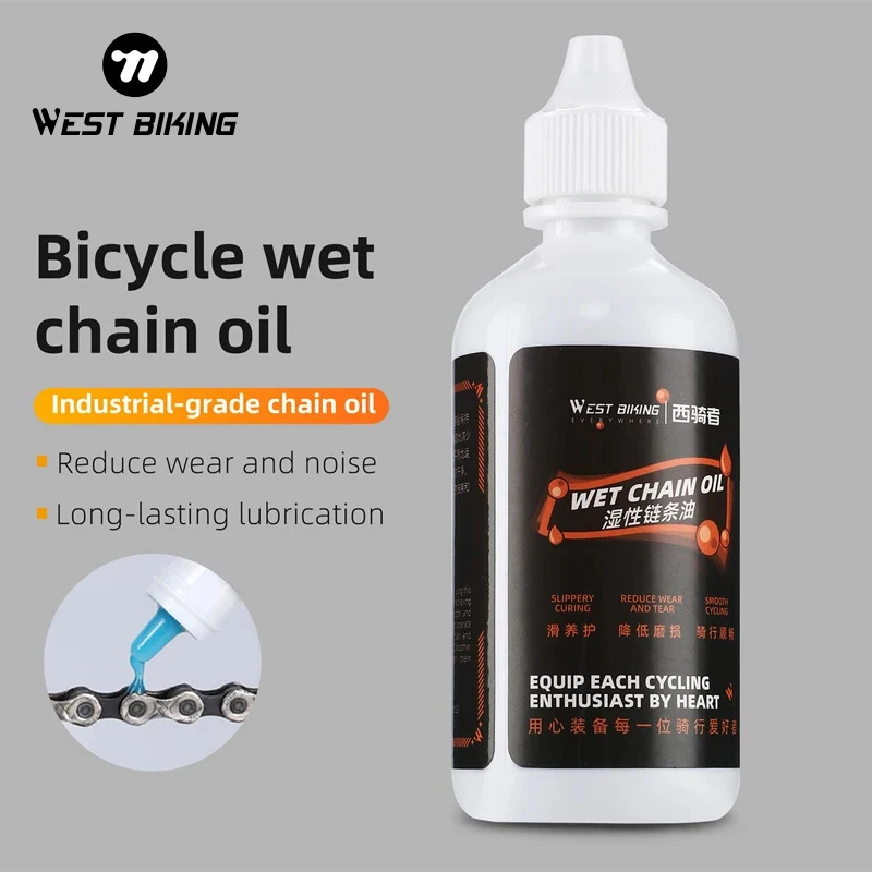 

WEST BIKING 100ml Bicycle Chain Oil Lasting Wet Bearing Lubricant Squirt Chain Lube MTB Motocycle Road Bike Bicycle Maintenance