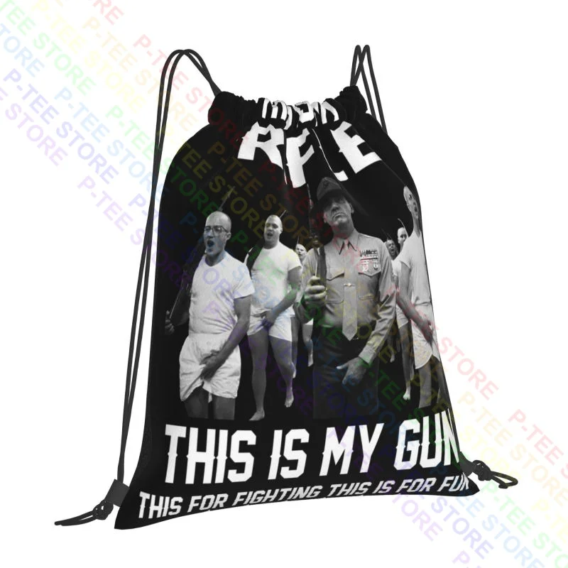 Metal Jacket Machine Gunner Vietnam War Combat Veteran Drawstring Bags Gym Bag School Schoolbag