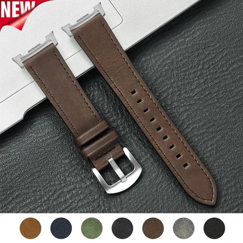 Slim Leather Strap for Samsung Galaxy Watch 9 8 40 44mm Ultra 2/2025 Quick Release Band for Galaxy 8Classic Bracelet Accessories